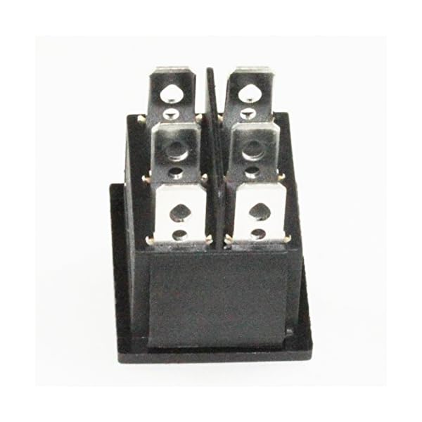 6-Pin-Snap-In-Rectangle-Rocker-Latching-ONOFF-CarBoat-Double-Pole-Double-Throw-Switch-Head-25mm-x-31mm-20A125VAC-16A250VAC-4-Pack-from-US-Solid