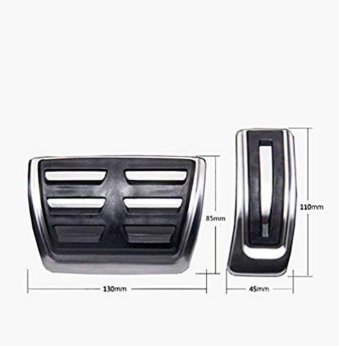 2Pcs Non-Slip Performance Car Gas Pedal Covers Brake Pedal Covers Set For Q7 2006-2015 Foot Pedal Pads For Automatic Transmission