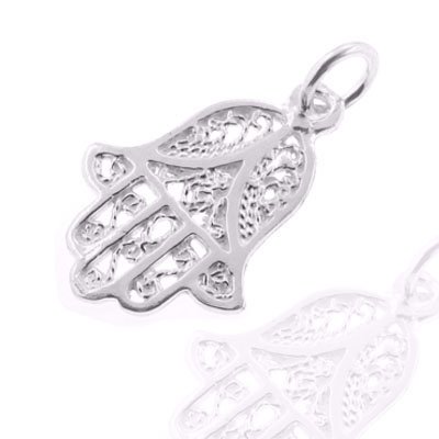 Sterling Silver 925 Authentic Hamsa Designed Charm, Adjustable Fit with High Quality Finish