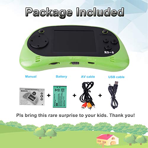 Beico Kids Handheld Games, Built in 260 Old Style Classic Video Retro Games Can Plug & Play on TV 2.5" Arcade Electronic Gaming System Birthday Present for Children (Green) - Thumbnail 7