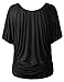 BIADANI Women Lightweight Scoop Neck Batwing Dolman Top
