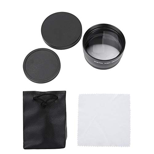 55mm 2X Telephoto Zoom Telephoto Lens Durable Aluminum Alloy + Optical Glass Teleconverter Lens Suitable for Any Lens with 55mm Diameter 18-55 Length - Thumbnail 6