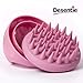 Desentie Hair Scalp Massager Exfoliating Personal Massager Brush With Silicone Spikes for Shampoo Scrubbing and Stimulating Hair Growth Pink