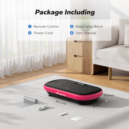 MERACH Vibration Plate Exercise Machine, vibrating plate machine 200KG Capacity, Bluetooth and Silicone Pedal, Stimulate Deep Fat, Vibration Plate for Lymphatic Drainage