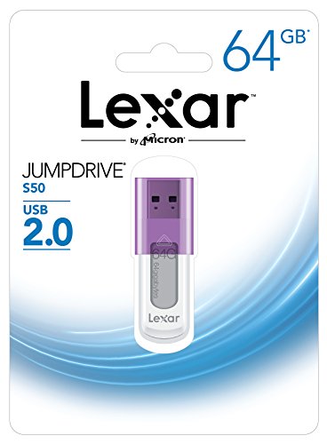 Lexar JumpDrive S50 64GB USB Flash Drive LJDS50-64GABNL (Purple)
