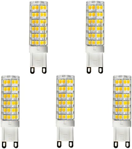 G9 LED Light Bulbs, Daylight AC 6.6W 720LM 110V-130V 6000K Equivalent 65W-85W Halogen Lamp - 5 Pack [Energy Class A++]
