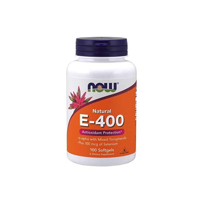 NOW Supplements, Vitamin E-400 IU, Mixed Tocopherols, Antioxidant Protection*, 100 Softgels