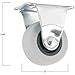 Shepherd Hardware TPR Rubber Caster Wheel with Rigid Non-Swivel Top Plate - 2-Inch - 90 lb. Load Capacity - Non-Marking for Use in Hospitals, Food Service, & Other Institutional Applications
