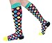 CompressionZ 20-30 mmHg Compression Socks Men & Women - Knee High Support Stockings (Urban Dots, X-Large)