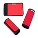 BlueCosto (Red, 5-Pack) Soft Neoprene Luggage Handle Wraps Grips Suitcase Identifier Tags