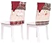 Christmas Chair Covers Dining Chair Covers Christmas Chair Back Cover Snowman Santa Claus Hat Slipcovers Decoration 2Pcs