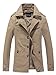 Lega Men's Cotton Fall Trench Coat Outdoor Slim Jacket