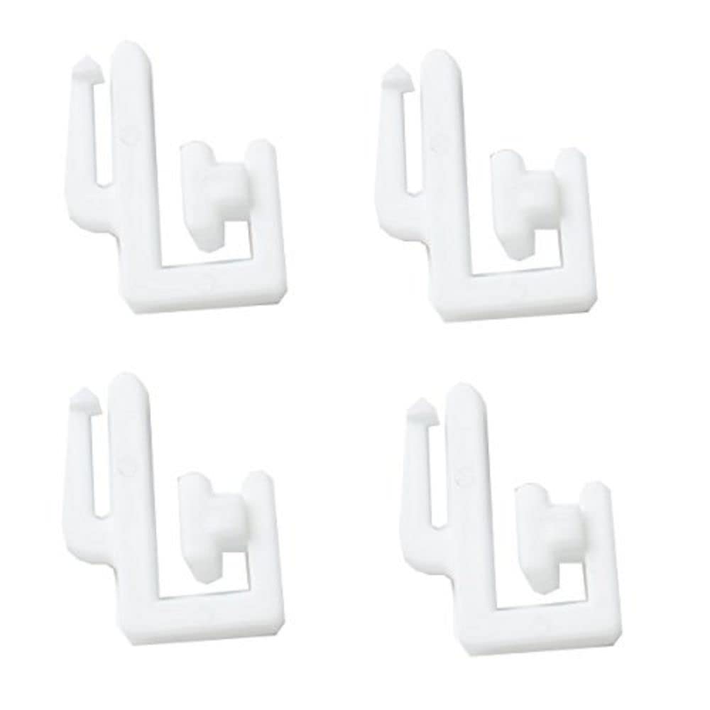 Merriway BH03629 (10 Pcs) Curtain Track Rail Glider Hook To Fit Swish Ruche White Curtain Track - Pack of 10 Pieces