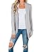 Chuanqi Women's Open Front Ribbed Cardi with Pockets Long Sleeve Cardigan Sweater