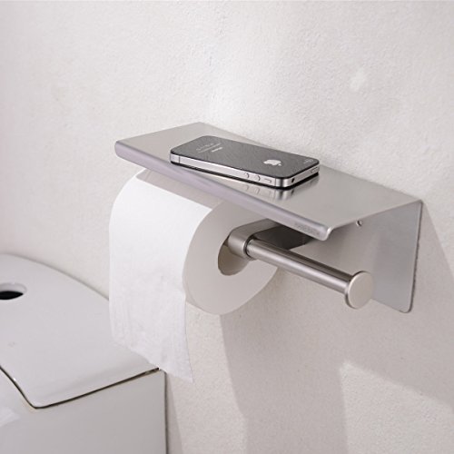 HANEBATH Bathroom Wall Mounted Double Toilet Paper Roll Holder, Brushed