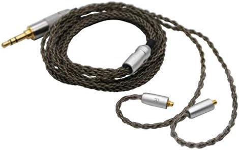 oukepaersty 8 Shares Single Crystal Copper Plated Silver Earphone Cable Weaving Headset Wire Cord Replacement for MMCX Shure SE846 SE535 SE425 SE215