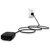 GE Desktop Charger, 2 USB Ports, Rapid Charge, 6ft, Great for Traveling, Charges Smartphones, Tablets, eReaders, Black, 28606