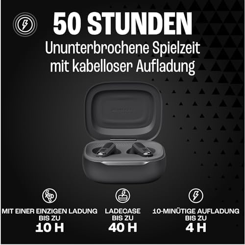 Live Flex 3, Wireless Earbud-Kopfhörer mit Bluetooth, 50 Stunden Akkulaufzeit, True Adaptive Noise Cancelling und hochauflösendem JBL Signature Sound, IP54 wasserfest, mit Ohrstöpseln, Schwarz