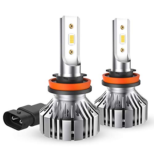 CCJK H11/H8/H9 LED Headlight Bulbs – 100W 12000LM 6000K Xenon White – High/Low Beam,Fog Light Bulb Conversion Kit – IP67,CSP Chips,360 Degree