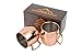 Moscow Mule Copper Mugs Set Of 2 By Rocky Mountain Mugs - 18 ounce Capacity Drinking Cups For Cocktails & Cold Beverages - 100% Handcrafted With Stainless Steel Lining - Ergonomic Brass Handle