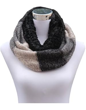 Women Winter Thick Knitted Woolen Yarn Infinity Scarf Circle Loop Scarves