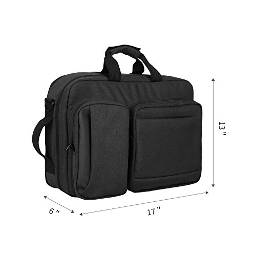 Zpoint X1 Large Briefcase & Backpack Convertible Hybrid, Fits 17” Laptop, Water-resistant Business Traveling Shoulder Bag for Men/Women, (Plus 2\