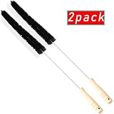 Clothes Dryer Lint Vent Trap Cleaner Kit Brush 2 Pack Gas Electric Long Flexible Fire Refrigerator Coil Brush