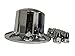 ONE SET of 2pcs Truck Rear wheel Chrome ABS Axle HubCap Covers with 33mm Nut Covers for 10x285.75 hub