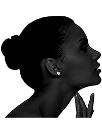 PAVOI 14K Gold Plated Sterling Silver Post Flower Halo Cluster Cubic Zirconia Stud Earrings for Women   Gold Earrings