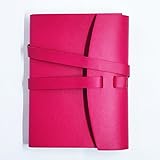 One Day Sale - Pink Bound Leather (PU) Journal - Assists Any Daily Goal / Personal Calendar Planner - Great Travel Companion - Suitable Diary & Notebook - Men & Women- Cultivates Happiness & Gratitude