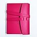 One Day Sale - Pink Bound Leather (PU) Journal - Assists Any Daily Goal / Personal Calendar Planner - Great Travel Companion - Suitable Diary & Notebook - Men & Women- Cultivates Happiness & Gratitude