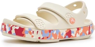 Crocband Cruiser Sandal, Summit White/Guava, tamanho 43 UK Child, Summit White Guava, 31 EU