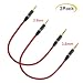 Seadream 2Pack 6 inch 3-Pole 3.5mm Male to 2.5mm Male Audio Cable Car Auxiliary Audio Cable Cord Headphone Connector Cable for Apple, Android Smartphone, Tablet and MP3 Player