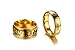 Blowin Newest His Queen Ring Womens Stainless Steel Anniversary Rings Couples Gifts, Golden (Her Size 8)