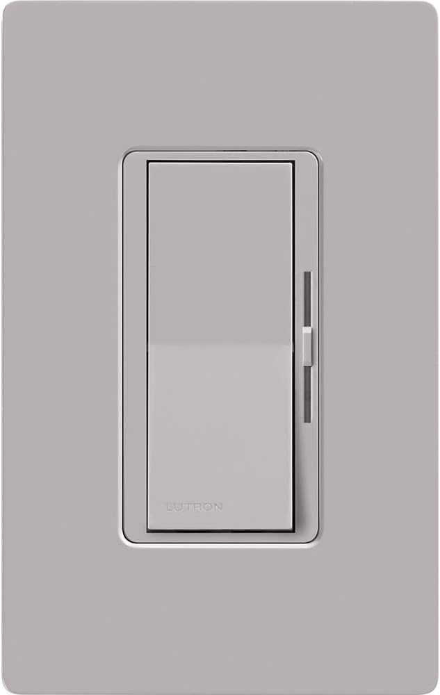 Lutron Diva LED+ Dimmer for Dimmable LED, Halogen and Incandescent Bulbs | Single-Pole or 3-Way | DVCL-153P-GR | Gray - Wall Dimmer Switches - 