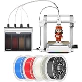 Creality SPARKX i7 Combo 3D Printer Bundle with Creality PLA Filament 1.75mm 4Kg, Hyper RFID 3D Printer Filament (Black,White,Red,Blue)