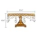 Amalfi Decor 12 Inch Square Cake Stand, Dessert Cupcake Pastry Candy Display Plate for Wedding Event Birthday Party, Metal Pedestal Holder with Crystals, Gold