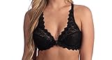 Valmont Front Close Lace Cup Underwire Bra - 8323 (40D, Black)