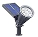 Solar Spot Lights Outdoor Dusk to Dawn Bright Spotlights White LED Spotlight Waterproof Spot Light Sogrand Adjustable On Wall or Ground for Flag Fence Deck Patio Yard Driveway Garden Landscape 2Pack