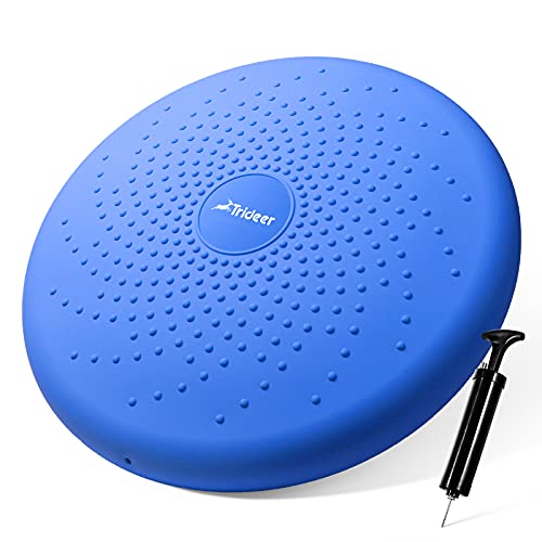 Trideer Balance Disc Wobble Cushion Wiggle Seat on Office Desk Chair