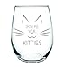C M Show Me Your Kitties Stemless Wine Glass - Funny Cat Themed Gift for Women and Men - 17 oz.