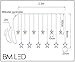BM LED String Lights 12 Star 138 LED Waterproof Hanging Decoration for Wedding, Party, Home, Patio Lawn, Garden, Window Indoor Outdoor (Warm White)