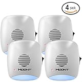 Hoont Indoor Plug-in Ultrasonic Pest Repeller with Night Light - Pack of 4 - Eliminate All Types of Insects and Rodents