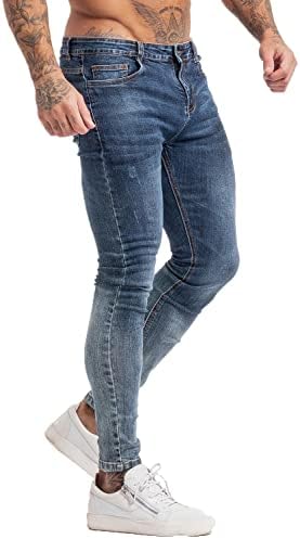 Jeans For Women Men's Ripped Skinny Stretch Jeans GINGTTO Slim