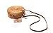 EOC BFF Crossbody Rattan Bag Round Natural, Handwoven Bali Design | Soft, Spacious Interior | Adjustable Shoulder Strap with Snap Closure