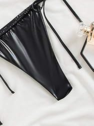 SOLY HUX Women's Metallic Halter Top Two Piece