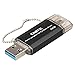 Onite Multipurpose USB C & USB A 3.0 Flash Drive for New MacBook, Galaxy S9, S8 Plus, Note 8, G6, Pixel XL, Black(32G)