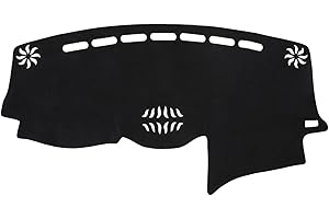 BIBLOZ Dash Cover for Lexus RX RX330 2004-2006/RX350 2007-2009/RX400h 2006-2008 Accessories Black Flannel Dashboard Cover Mat Car Dashboard UV Sun