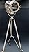 THOR INSTRUMENTS Nautical Spot Light Steel Searchlight Studio Floor Lamp Tripod Silver Finish Rustic Vintage Home Decor Gifts