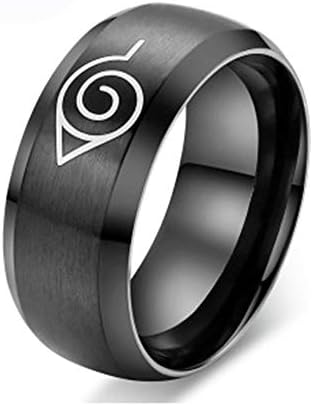 Quoxiao Men's Rings Naruto Stainless Steel for Opening Ceremony Travel Commemorative Business Gifts